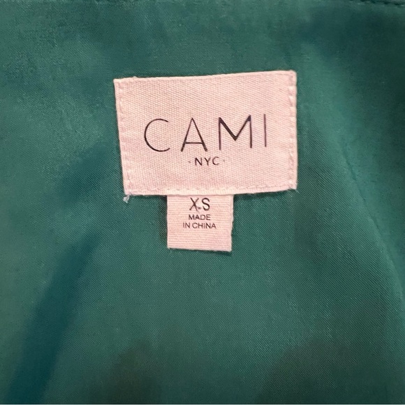 Cami NYC The Olivia Silk Charmeuse Camisole Womens XS Green Leopard Print - Picture 10 of 15